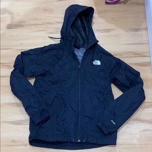 THE NORTH FACE BLACK WIND BREAKER ZIP SZ SMALL MENS DRY VENT MATERIAL